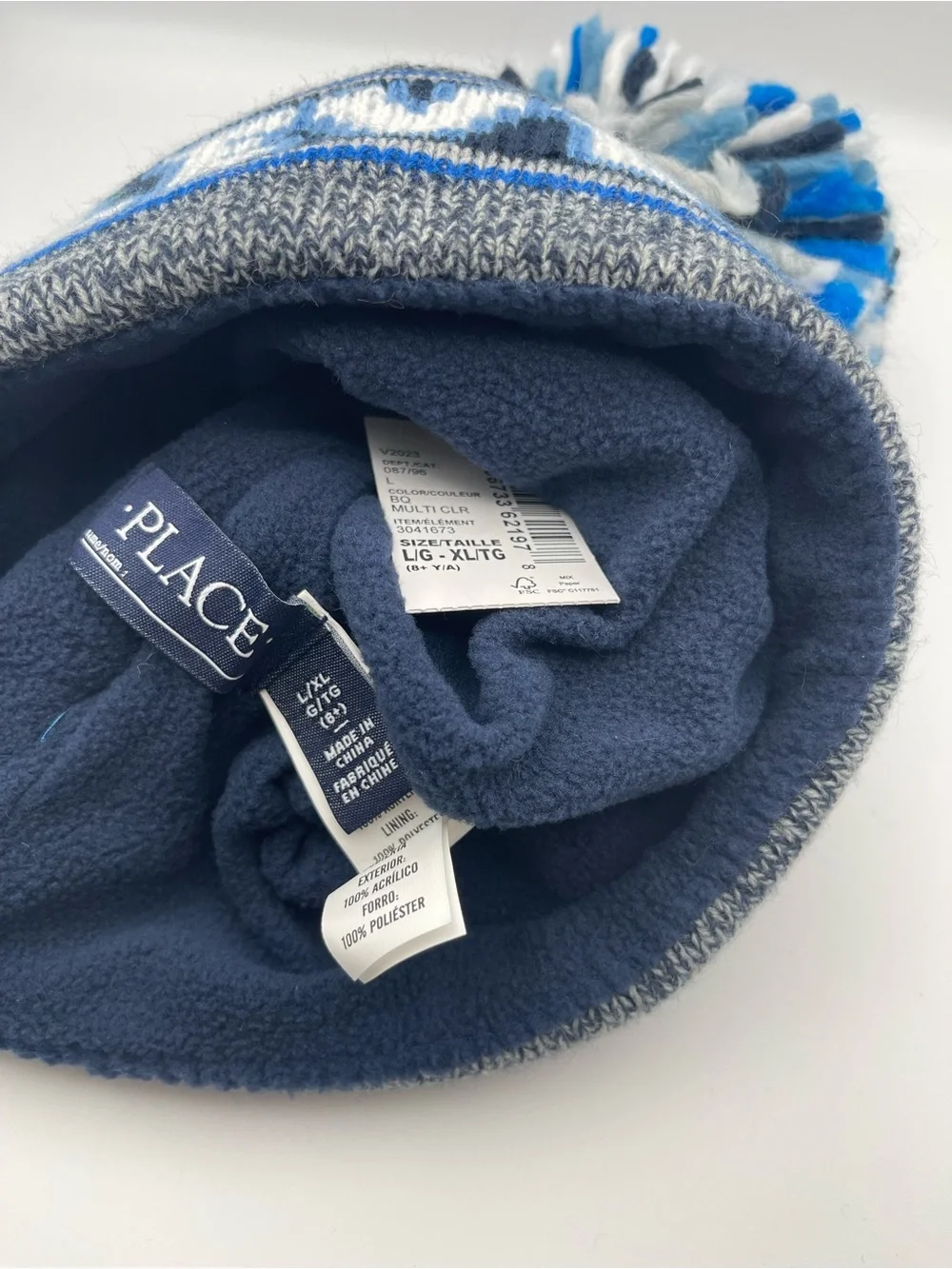 Kids 'Level Up' Boys Children’s Place toboggan fleece lined, NWT